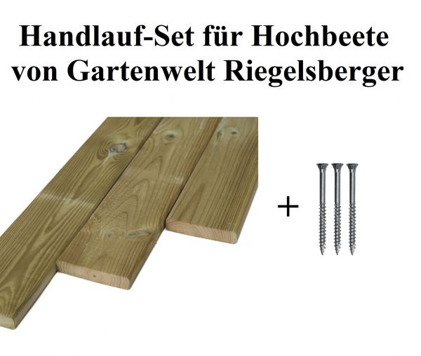 Handlauf 95 mm aus Kiefernholz imprägniert für Hochbeete von Gartenwelt Riegelsberger