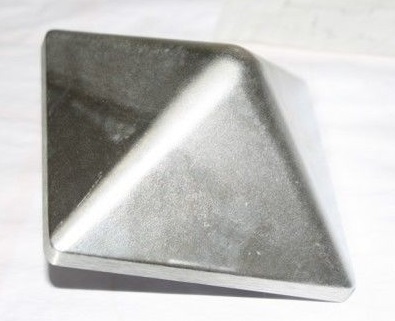 für Pfosten bis 140x140 mm Pyramide Pfostenkappe Aluminium WEIß 145x145 mm 