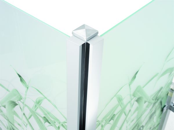 Premium Alu-Klemmpfosten 60x60 mm Compact für Sprinz Glaselemente