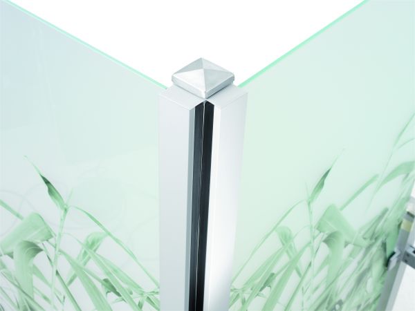 Premium Alu-Klemmpfosten 60x60 mm Compact für Sprinz Glaselemente