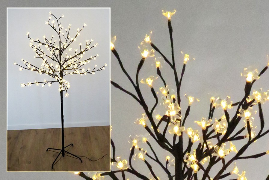 LED-Lichterbaum 150 cm mit beleuchteten Kirschblüten 200 LED