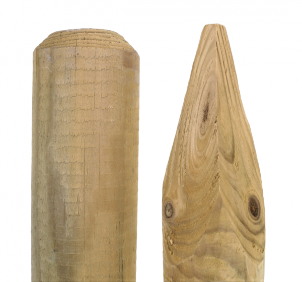 Pfahl Ø 4,6 cm Höhe 150 cm Holzpfahl Kiefer imprägniert Pflanzstab Gartenpfahl Rankhilfe Baumpfahl