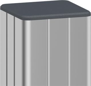 Basic Pfosten ALU 70x70 mm Länge 150 cm silber zum Einbetonieren