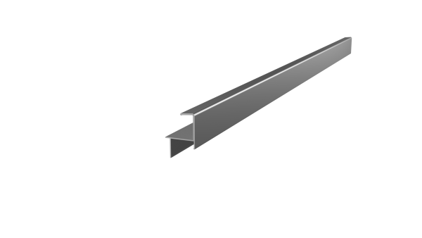 ALU-Abschlussprofil silbergrau für Dielen 25-26 mm 190 cm lang Abschlussschiene