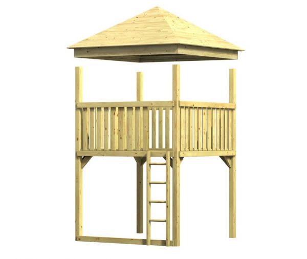 Spielturm BIG mit Walmdach aus Holz B203 x T203 x H290 cm Kiefer imprägniert