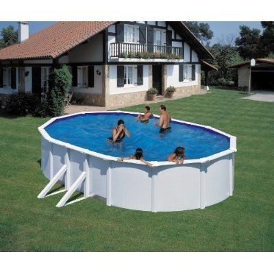 FEELING Pool-Set 500x300x120 cm weißer Stahlmantel mit viel Zubehör für eine tolle Pool-Saison