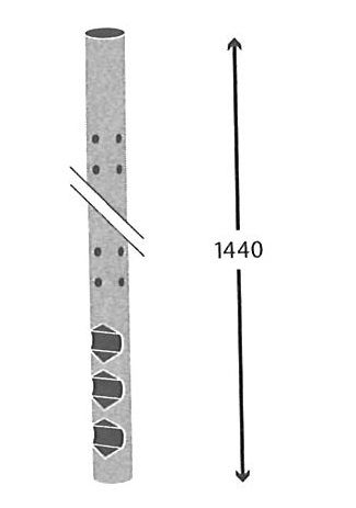 Parador Edelstahlpfosten Eckpfosten Ø 6x144 cm Zaunpfosten zum Einbetonieren V4A