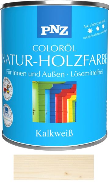 PNZ Natur-Holzfarbe Coloröl, Gebinde: 0.75L, Farbe: kalkweiß