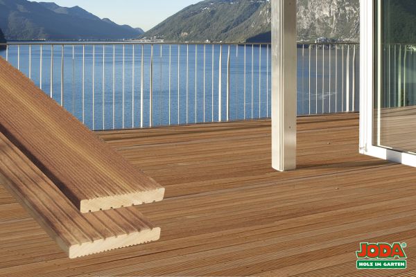 Terrassendiele Bangkirai 35x145x3050 mm Kombiprofil Hartholz Terrassen-Dielen