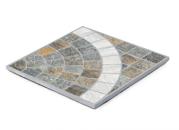 KERAMIKPLATTE ROSONE CARRARA/LUSERNA 60x60x2 cm FEINSTEINUG MODERN 23,04 m², 64 STK. (1 Palette)