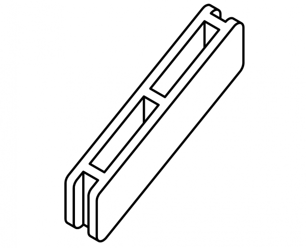 Abstandshalter 23x4x6 mm silber für Aluminium Rhombuszaun 60 Stkück