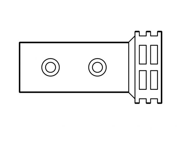 Sicherungsclips Set 45,6x23,1x6 mm anthrazit für WPC-Steckzaun