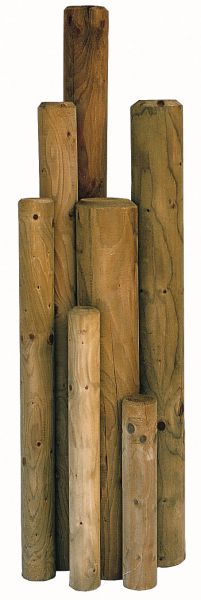 Palisade Ø 12x300 cm Länge Kiefer imprägniert Rundholz gefast Pfosten Palisaden