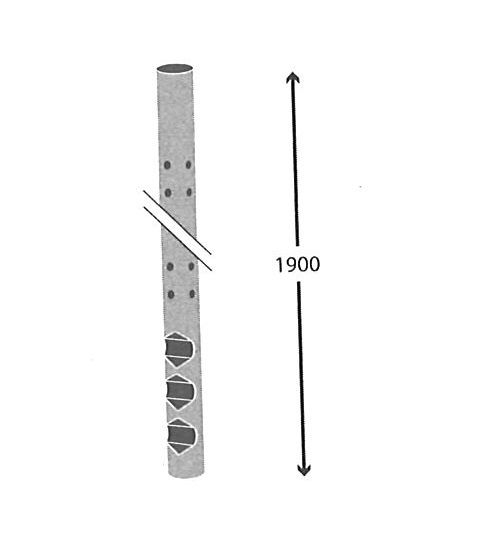 Parador Edelstahlpfosten Eckpfosten Ø 6x190 cm Zaunpfosten zum Einbetonieren V4A