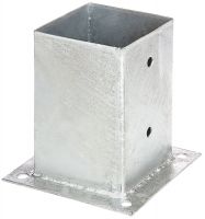Pfostenhülse Aufschraubhülse für Pfosten 10x10 cm mit Bodenplatte
