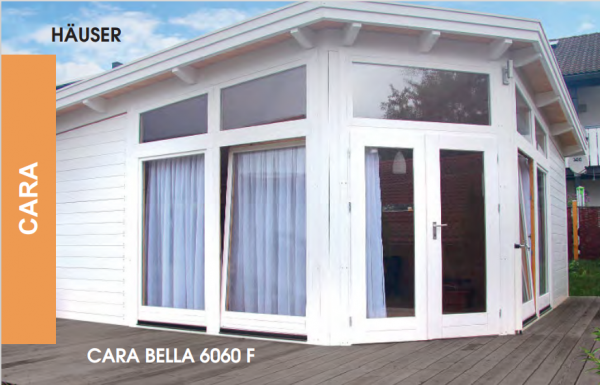 Premium Gartenhaus Cara Bella 6060 F Ferienhaus