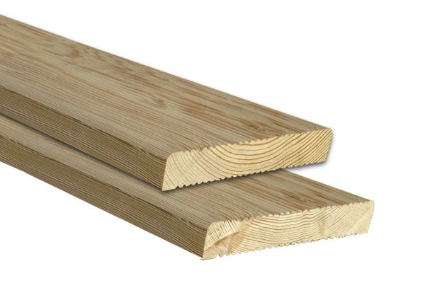 Terrassendiele Lärche 27x142x4000 mm fein/fein geriffelt Terrassen Dielen