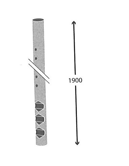 Parador Edelstahlpfosten Mittelpfosten Ø 6x190 cm Zaunpfosten zum Einbetonieren V4A