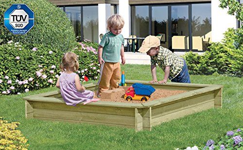 Sandkasten Werner 150 x 150 x H25cm Sandkiste Buddelkiste Sand Spielkasten Sandbox