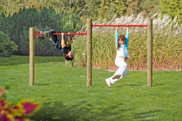 Doppelreck 286 cm Turnstangen Turnreck für den Garten aus Kiefernholz imprägniert