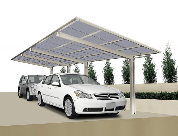 XIMAX Design-Carport LineaTyp 60, Tandem-Ausführung (Edelstahl-Look)