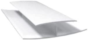 H-Verbindungsprofil Basic aus Kunststoff Weiß 10 x 58 mm für Fassadenpaneele Länge