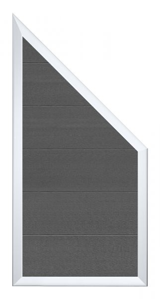 WPC-Rahmenzaun Abschlusselement 90x180/90 cm anthrazit Sichtschutz