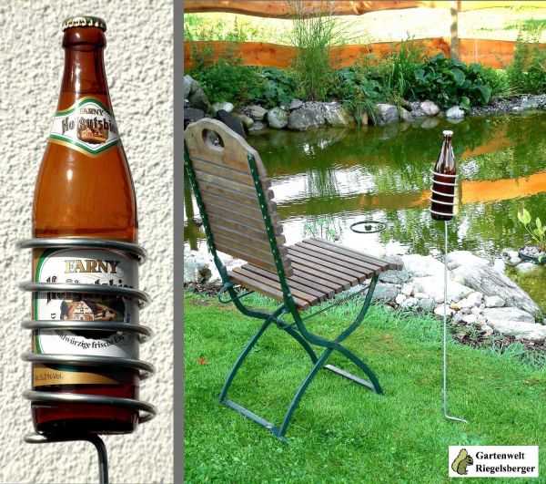 5 Stück Bierflaschenhalter 100 cm Flaschenhalter Bierflasche Bier von Gartenwelt Riegelsberger 20008