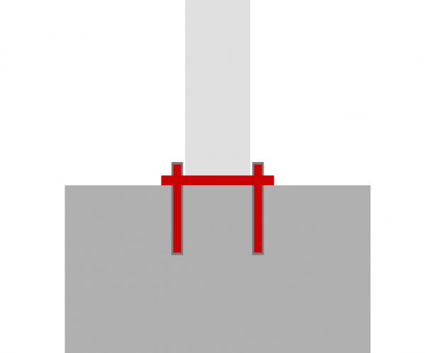 Pfostenträger zum Aufschrauben für Alu-Pfosten 7x7 cm WPC-Steckzaun