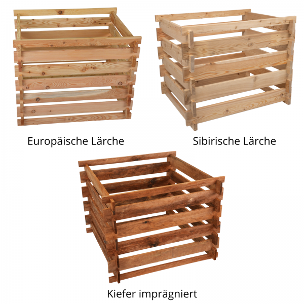 Holzkomposter mit Holz-Stecksystem Komposter Steckkomposter Kompostsilo