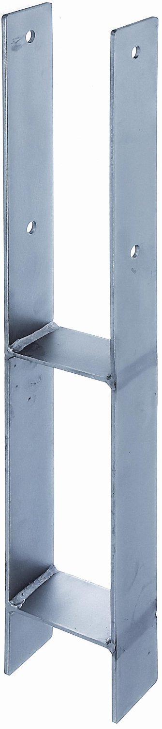 Gartenwelt Riegelsberger H-Pfostentr/äger 600 x 71 x 6 mm Bodenh/ülse Pfostenanker Pfostenschuh Anker Carport verzinkt