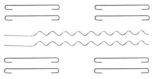 Bellissa Verbindungs-Set (8 Haken + 2 Spiralen) für U-Gabione 40cm, Mauer, Gabionensystem