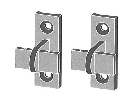 Parador Mittelbeschlag-Set V4A für Edelstahlpfosten mit Edelstahlhalterohr (Edition 2 - Tuch)