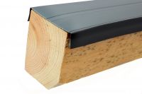 PREMIUM PVC universelle Holzschutzleiste 115 mm für Balkenbreiten 50 / 60 / 70 und 80 mm, Länge 60m