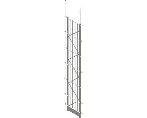 Bellissa Einfach-Pfosten Palo Fix 120 cm, inkl. 2 Verbindungsstäbe, silber, Gabionenpfosten