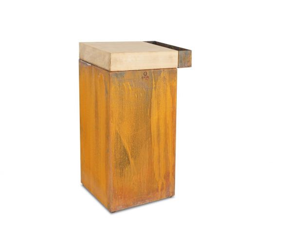 OFYR BUTCHER BLOCK 45-45-88-RW mit Rubberwood Arbeitsfläche mit Holzbrett