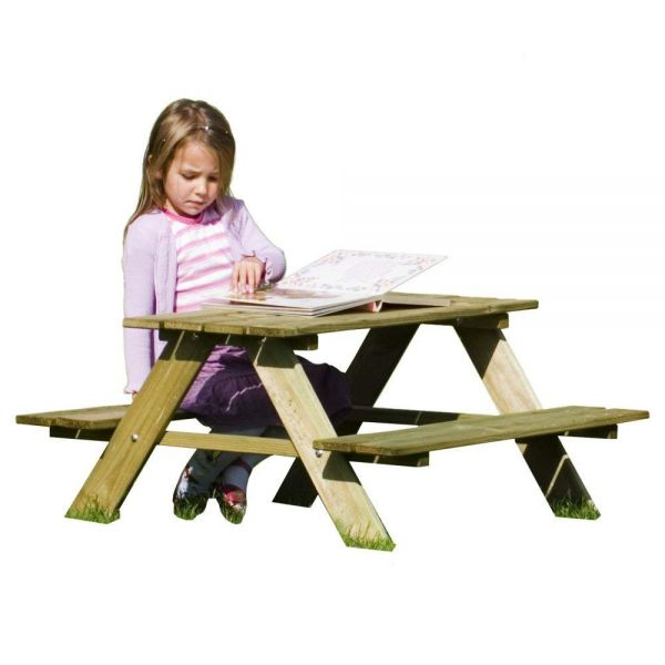 Kindersitzgruppe Picknicktisch Kiefer imprägniert 90x90x50 cm