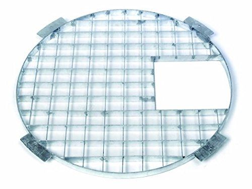 Metallabdeckrost 104cm für Kübel 275l/rund 112cm, stabiler Rost für Wasserspiele und Quellsteine