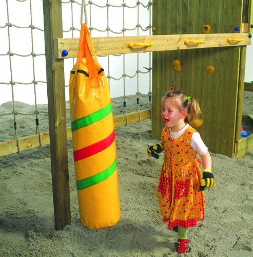 Sandsack Boxsack GELB ca. 80 x 22 cm, Seillänge ca. 200 cm