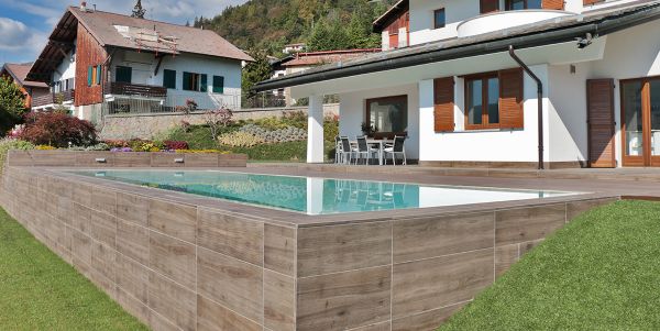 KERAMIKPLATTE HARENA HOLZ MARRONE 40x120x2 cm FEINSTEINUG MODERN 23,04 m², 48 STK. (1 Palette)