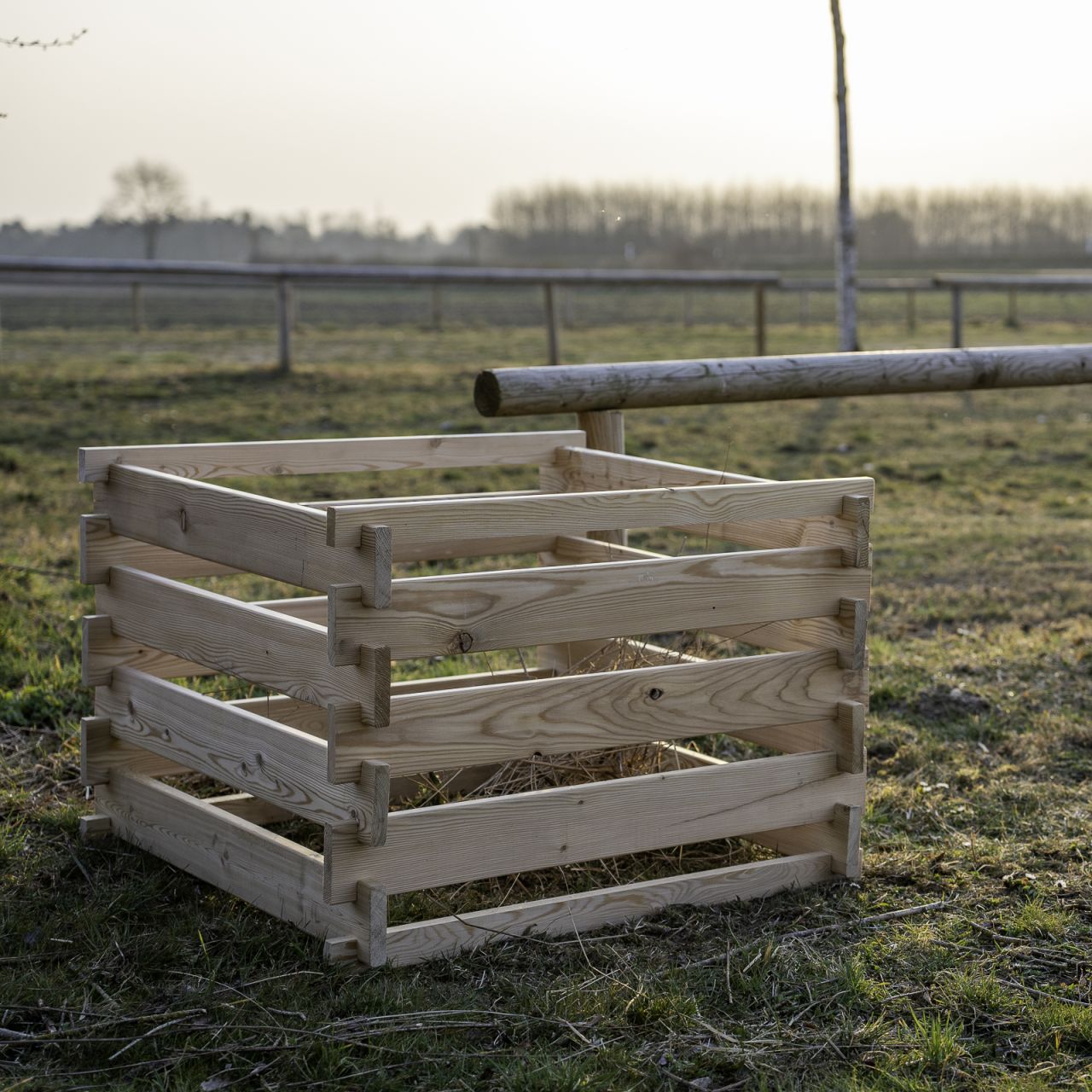 Holz Komposter 80x50x100cm - Natürlicher Kompostbehälter Für Den Garten